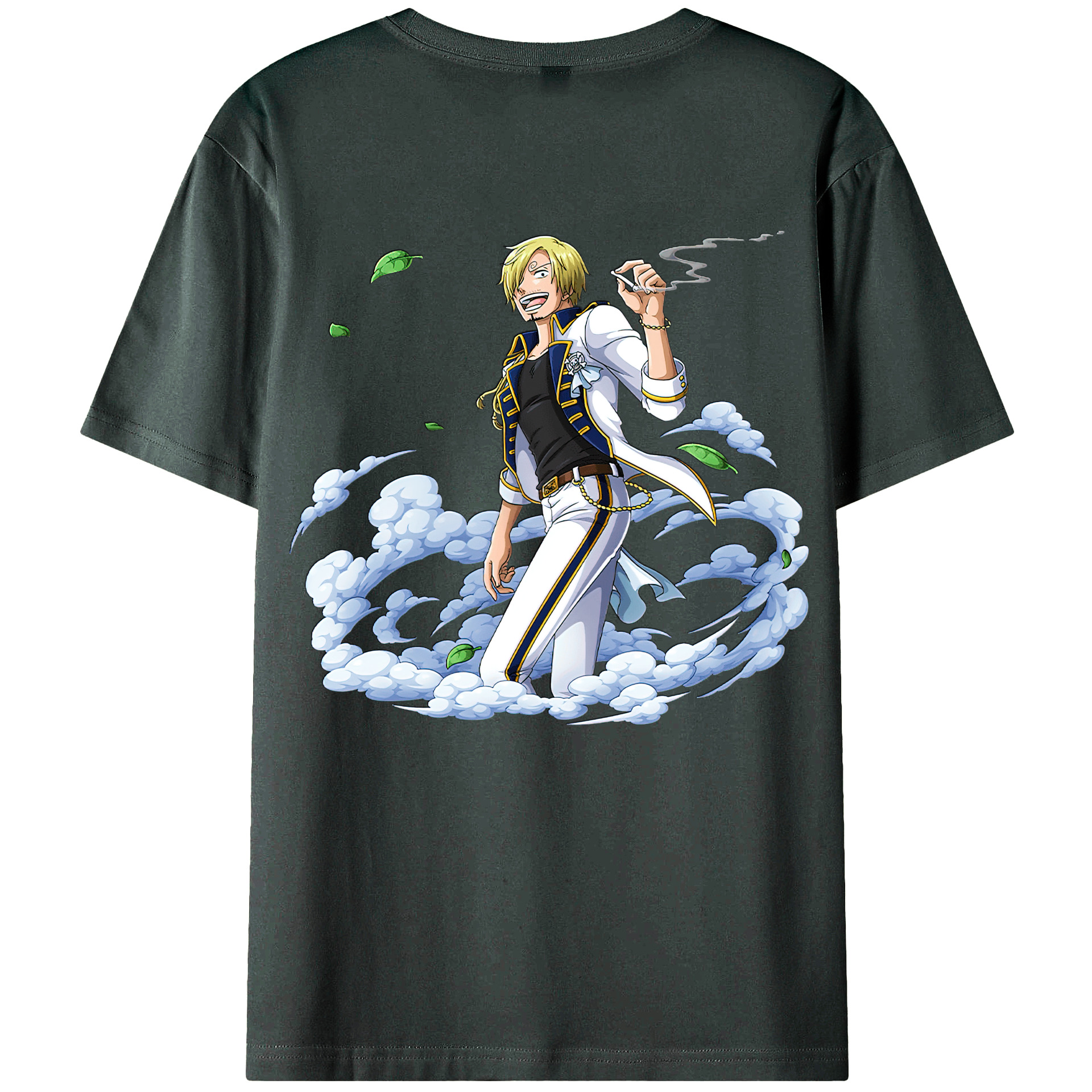 （画像用） ワンピース サンジ ONE PIECE Sanji 綿100％ メンズ半袖Tシャツ（バックプリント） 通気性